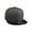 Black/Charcoal, variant on Cotton Twill Flat Bill 6 Panel Mid Profile Snapback Hat, Charcoal