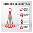 thumbnail image 2 of 3T 2M 4PCS Hook Chain Hoist Rantai Blok Penarik Blok Jatuh Chain Hoist, Hand Tools Mengangkat Rantai Dengan ,Easy to Setup, 2 of 6
