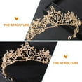 thumbnail image 4 of Delicada tiara de boda con incrustaciones de diamantes de imitación, corona antigua, joyería para la cabeza, 4 of 6