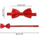 thumbnail image 4 of Pajarita para hombre para fiesta de boda - Pajarita de esmoquin ajustable de color sólido Pajarita formal de seda preatada, 4 of 5