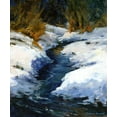 thumbnail image 2 of Chenault, Barbara 12x14 Gold Ornate Wood Framed with Double Matting Museum Art Print Titled - Snow on the Banks, 2 of 4