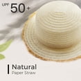 thumbnail image 3 of Lojalitet 56-58 cm circunferencia del sombrero sombrero de paja para mujer sombrero para el sol protector solar sombrero de copa plano al aire libre sombrero de playa sombrero para el sol plegable, 3 of 5