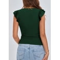 thumbnail image 2 of Remera PRETTYGARDEN Mujer Cuello en V con Volados Sin Mangas Ajustada XL, 2 of 8