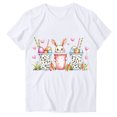 thumbnail image 1 of Blusas de Manga Corta para las Mujeres Divertida Impresión Cuello Redondo Camiseta Vintage, Blusas de Primavera para las Mujeres, 1 of 4