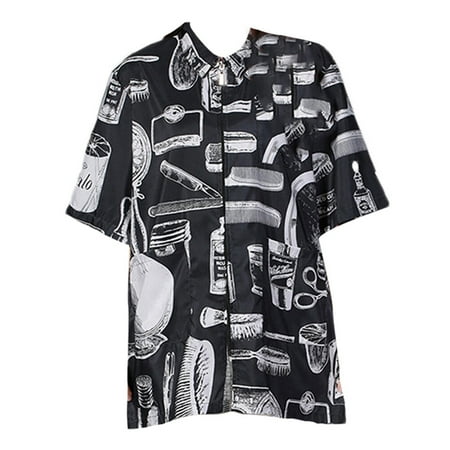 

Hairdresser Smock Hair Clothes Work Grooming Barber Shirt Uniform Cutting Styling Hairdressers Clothing Sleeve Short Pet