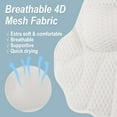 thumbnail image 4 of Deago Bath Pillow Luxury Bathtub Pillow for Tub Neck and Back Support, Ergonomic Tub Pillow for Bath with 4D Air Mesh and 6 Strong Suction Cups, Great Spa Gifts Bathtub Accessories, 4 of 9