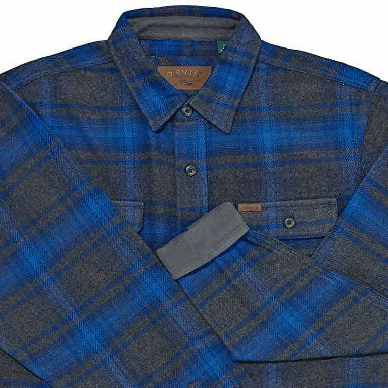 Orvis Big Bear Heavyweight Double Brushed Flannel Button Down Shirt with  Hand Warmer Pockets XL Tall 