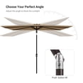 thumbnail image 6 of ACEGOSES 10 x 7ft LED Outdoor Patio Umbrellas,Aluminium Frame Table Umbrella for Garden,Deck and Pool,Taupe, 6 of 9