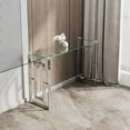 thumbnail image 2 of Modern Stainless Steel and Glass Console Table, Clear Glass with Stable Stainless Steel Legs - bs-02, 2 of 19