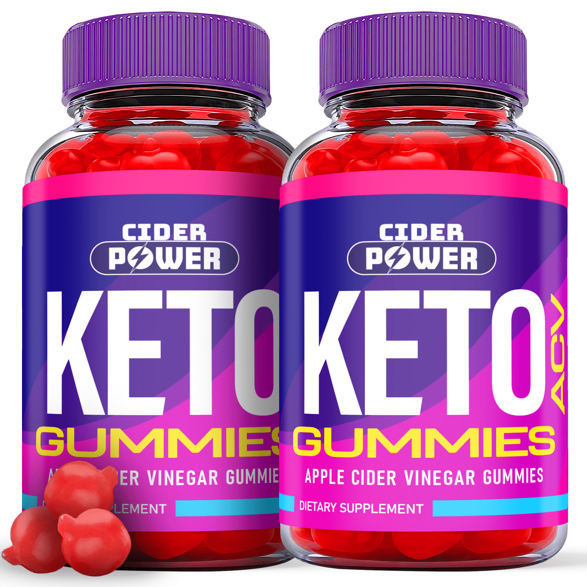 (2 Pack) Cider Power Keto ACV Gummies - Supplement for Weight Loss - Energy & Focus Boosting Dietary Supplements for Weight Management & Metabolism - Fat Burn - 120 Gummies