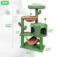 thumbnail image 2 of AIWIKIDE 39.37 inch Cactus Cat Tree Tower with Condo and Big Hammock for Indoor Small Cats, Green, 2 of 12