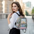 thumbnail image 6 of FORMRS Mini Backpack Purse for Women Travel Daypack Casual Shoulder Bag, Green Window Sea, 6 of 7