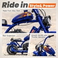 thumbnail image 3 of Arshin 40cc Gas Dirt Bike,20 MPH Mini Pit Bike with Off-Road Tires & Disc Brakes,Soft Spring Seat,160 Lbs Max Load,4-stroke(Blue), 3 of 8