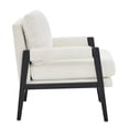 thumbnail image 2 of Roundhill Furniture Kelly Mid-Century Modern Chenille Upholstered Accent Armchair, White, 2 of 13