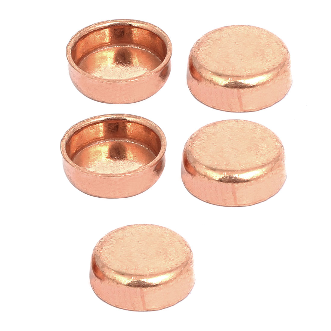 12.7mm Inner Dia 0.8mm Thickness Copper Pipe Tube End Round Cap Cover