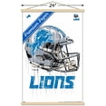 thumbnail image 3 of NFL Detroit Lions - Drip Helmet 20 Wall Poster with Wooden Magnetic Frame, 22.375" x 34", 3 of 5