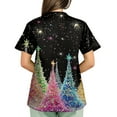 thumbnail image 4 of Garbnen Christmas Scrub Top for Woman V Neck Short Sleeve Tops for Women Xmas Printed Nurse Working Uniforms with Pockets S-5XL, 4 of 5