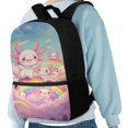 thumbnail image 4 of Uourmeti Rainbow Salamander Pattern Smooth Zipper Bookbag, 17 Inch Durable Polyester Travel Backpack High Quality School Backpack for Adults, 4 of 6