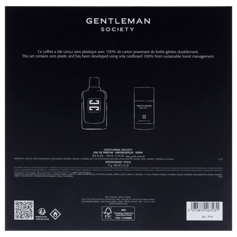 Gentlemen Society by Givenchy for Men - 2 Pc Gift Set 3.3oz EDP