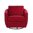 thumbnail image 2 of Second Story Home Swivel Glider Rocking Chair with Plush Cushion, Red Candy Apple, 2 of 3