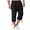 Black, variant on WWV 3/4 Pants Men Cropped Pants Men Pocket Drawstring Elastic Waist Trousers Solid Color Fashion Loose Going out Pants Black L