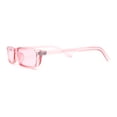 thumbnail image 3 of Womens Mod Pop Color Narrow Rectangle Cat Eye Sunglasses Pink, 3 of 4