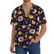 thumbnail image 1 of Balery Turkey And Autumn Camisa Casual de Manga Corta con Botones para Hombre, Texturizada, Estilo Cubano, para Playa, Verano-3X-Large, 1 of 5