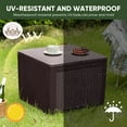 thumbnail image 6 of EHHLY Deck Box, Small Outdoor Side Tables for Patio, 36 Gallon Outdoor Storage Box Waterproof, Outside Storage Table Patio Cushions Storage Boxes, UV Resistant Plastic Storage Boxes, Brown, 6 of 7
