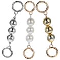 thumbnail image 3 of 3pcs Shorts Pearl Chains for Bag Diy Round Imitation Pearl Bead Short Handle, 3 of 4
