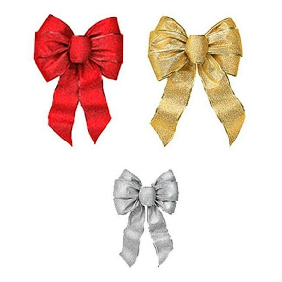 Holiday Trim 6166 Paillettes Scintillantes de Noël avec Nœud - Lot de 12