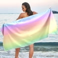 thumbnail image 7 of Dreamtimes Rainbow Striped Beach Towel,Absorbent Quick Dry Sport Towel Oversized Lightweight Soft Bath Towel for Travel Sports Pool Swimming Bath Camping 30x60in, 7 of 7