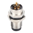 thumbnail image 1 of Panel Connector, M8 Connector Brass Nickel Plug Connector IP67 Waterproof  For Male Socket For Industry, 1 of 8