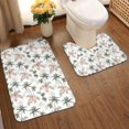 thumbnail image 2 of Xecao Vintage Palm Trees 2-Piece Vintage Seamless Anti-Skid Mat Set, featuring a stylish pattern for a safe and elegant toilet rug experience, 2 of 6