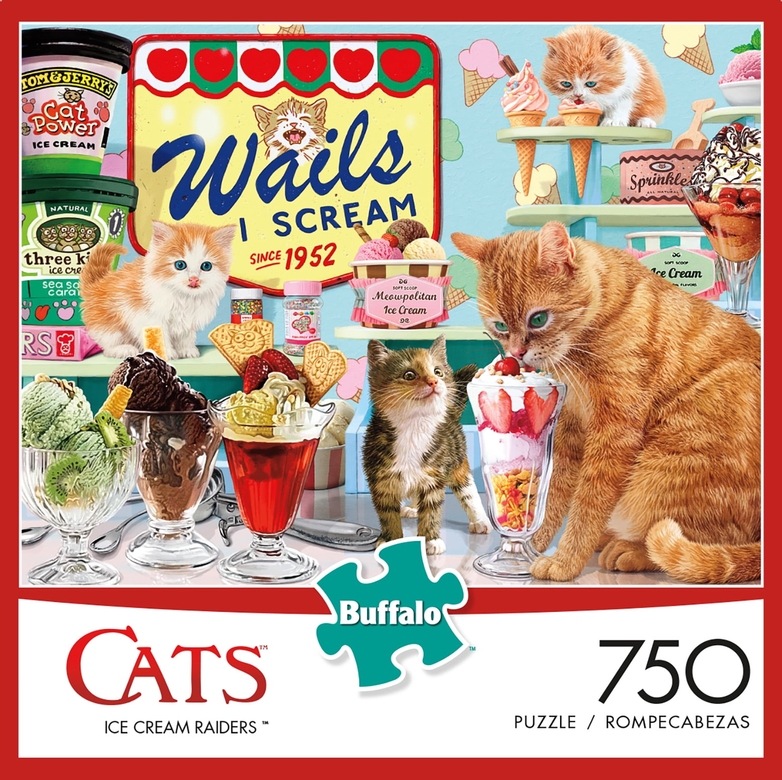 Buffalo Games - Cats Collection - Ice Cream Raiders - 750 Piece Jigsaw  Puzzle