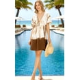 thumbnail image 3 of HAPPY BAY Women's Beachwear Summer Swim Beach Dress Cover ups for Swimwear Women Plus Size Boho Swimsuit Coverups Tops XL-XXL Brown-AC482, 3 of 5