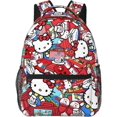 thumbnail image 1 of Hello Cat Backpack Kitty 3D cartoon Printed Kitty Backpack, 1 of 5