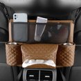 thumbnail image 3 of Auto Seat Middle Box Universal Car Seat Middle Box Hanger Almacenamiento Bolsa PU Cuero Tmvgtek Accesorios para autos y motos, 3 of 7