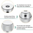 thumbnail image 4 of Uxcell Aluminum Alloy Handwheel 20mm OD 5mm Bore Machine Tool Hand Wheel for Milling Machine Lathe, Silver Tone, 4 of 6