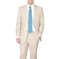 thumbnail image 3 of Raphael Mens Tan Light Brown Slim Fit Two Button Suit, 3 of 4
