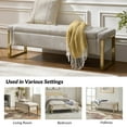 thumbnail image 6 of Tina's Home 55" Upholstered Storage Ottoman Bench For End of Bed Entryway Bedroom Beige, 6 of 9