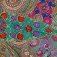 thumbnail image 5 of DK Homewares Indian Traditional Bohemian Floor Cushion For Kids Green 22 Inch Patchwork Yoga Pouf Ottoman Home Decor Embroidered Vintage Cotton Round Floor Pillow Cover Adult 55 cm, 5 of 5