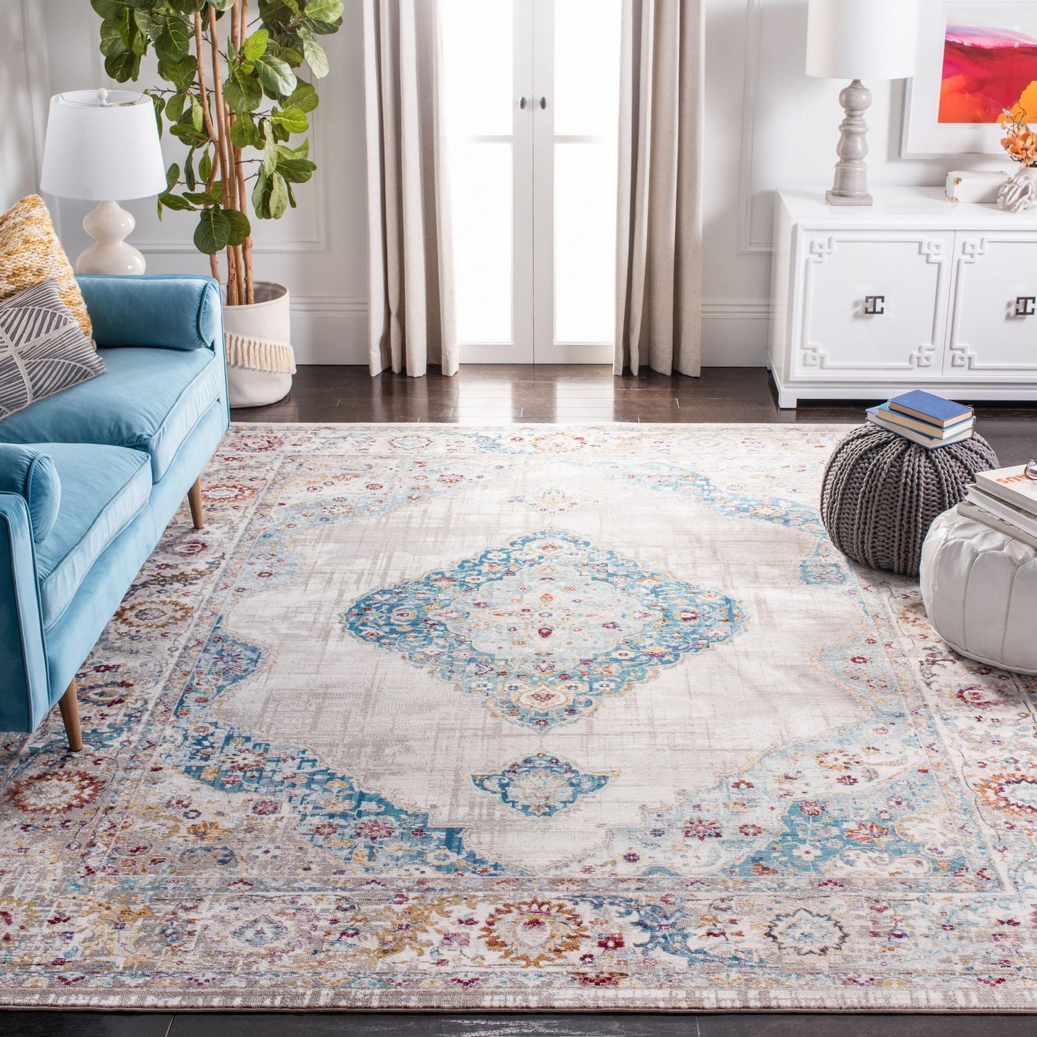 Safavieh Aria Nita Floral Bordered Area Rug