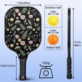 thumbnail image 3 of Pickleball Paddles Set,Pioneer Flower Floral Print Pattern Fiberglass Surface Pickleball Racket Set with 2 Indoor Outdoor Pickleball Balls and Pickleball Bag,Pickle-ball Equipment, 3 of 6