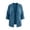 Blue, variant on Women V Neck Linen Blend Open Front Cardigan Jacket 3/4 Sleeve Button Casual Coat with Pockets Loose Lightweight Layering Shirt Jackets (Pink,S)