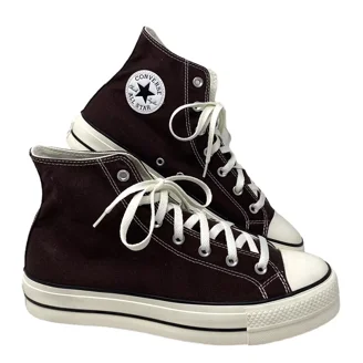 Converse Run Star Motion Ox Platform Trainers (White Black E GRET