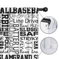 thumbnail image 4 of Blackout Kids Curtains,Black and White Baseball Words Pattern Childrens Insulated Curtains Set Of 2,Bedroom Essentials,Toddler Room Decor 42"x84", 4 of 5
