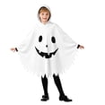 thumbnail image 5 of Arlun Boys Girls Halloween Hooded Capes Cute Ghost Face Printed Capes Kids Dress up Cosplay Party Pumpkin Capelet 2026 Spooky Season Stage Performances Clothes H-White XS, 5 of 8
