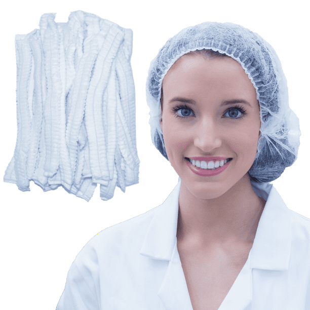 21" Disposable Bouffant Hair Nets, High Quality Breathable Material