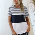 thumbnail image 1 of Camisetas Casuales ANGGREK de Manga Corta Para Mujer Diseño de Empalme Ajuste Holgado, 1 of 6