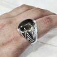 thumbnail image 2 of Smoky Quartz Mans Ring, Natural Smoky Quartz ring, Silver Jewelry, 925 Silver Ring, Birthday Gift, Heavy Mens Ring, Arabic Design, Ottoman Style Ring, Christmas, Turkey Mens Signet Ring, 2 of 5
